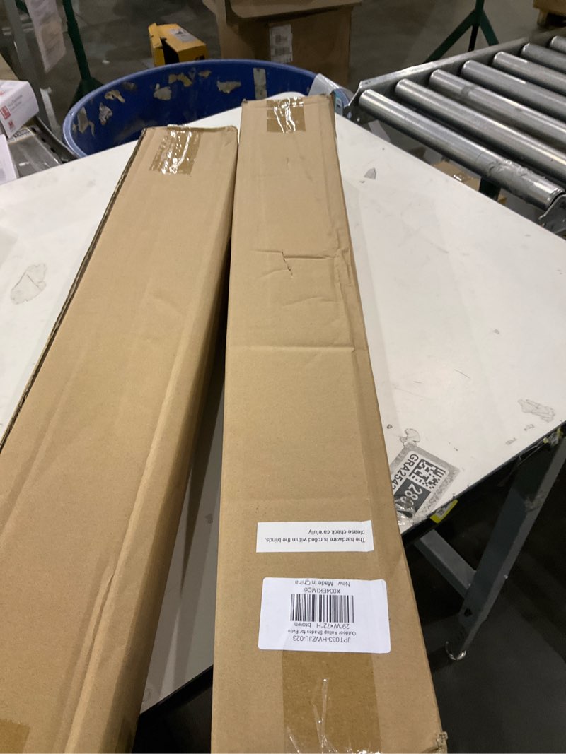 Condition photo showing New/Like New for Paramondo Outdoor Roller Shades for Patio, Exterior Waterproof Reed Roller Blinds, Outdoor Bamboo Shades for Patio, Roll Up Screen for Porch, Pergola, Balcony, Gazebo, 29" W x 72" L, Brown Reed - Brown 29'' W x 72'' L