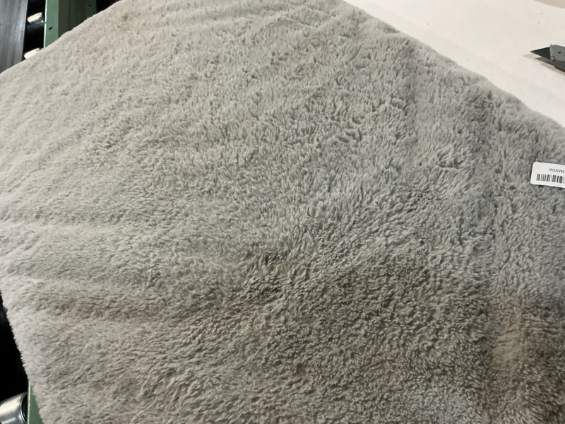 Condition photo showing As Is for sunheir orthopedic dog bed for large dogs - big waterproof dog crate bed with removable washable cover, egg crate foam support, anti-slip bottom, deluxe plush pet bed mat (grey) grey 35.0"l x 22.0"w x 3.0"th