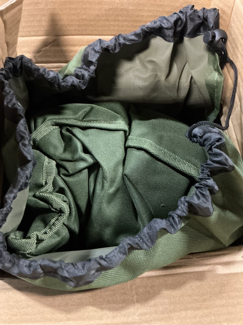 Condition photo showing Good Condition for huskfirm oversized camping chair padded camping chairs heavy-duty foldable camping chairs with cup holder and cooler bag portable lawn chair for sports outdoors-support 450lbs, green green single pack