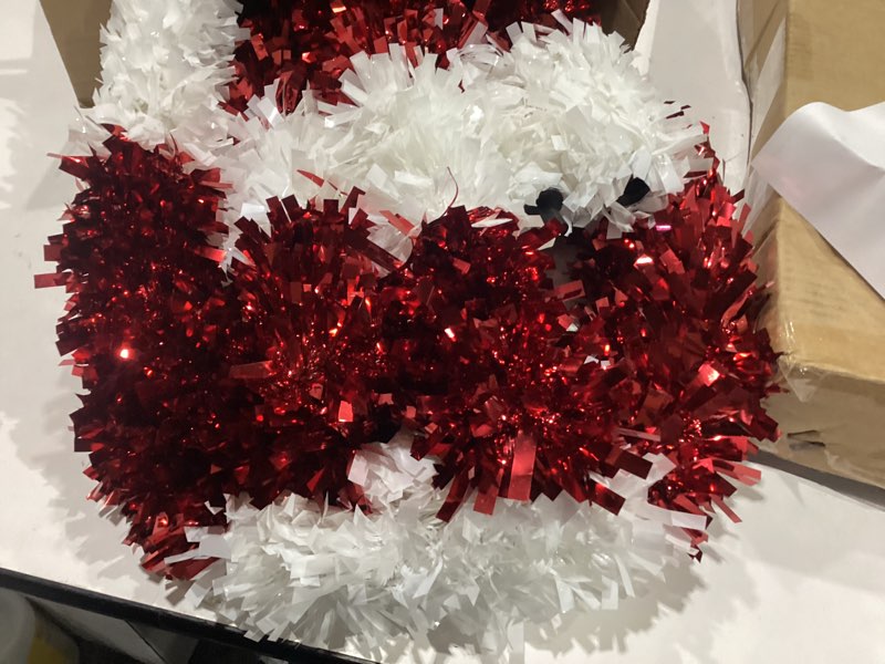 Bright Creations Giant Candy Cane - 2 Pack, 50 in, Red & White Tinsel - Garden & Outdoor Decor - Out