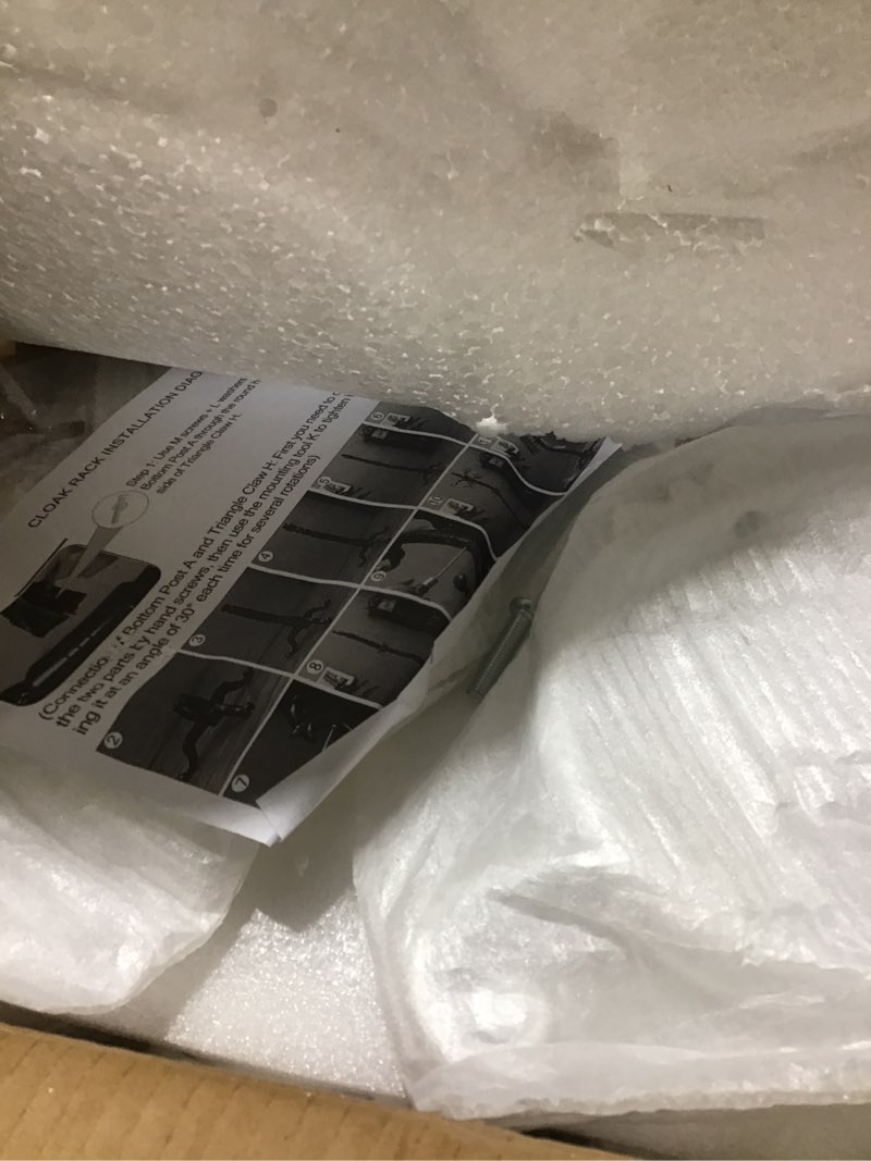 Condition photo showing New/Like New for Wooden Coat Racks, Retro 78" Coat Tree with 12 Hooks & Stable Triangular Base, Entryway Coat Rack Freestanding for Hat, Clothes, Scarves, Handbags, Umbrella (Ivory)