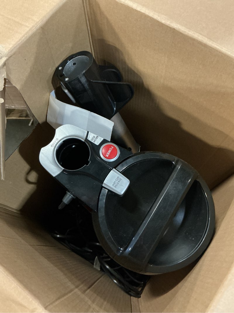 Condition photo showing As Is for hoover maxlife pro pet swivel vacuum cleaner, bagless upright vac, hepa media filtration, maxlife system, windtunnel technology, corded vacuum cleaners for home use
