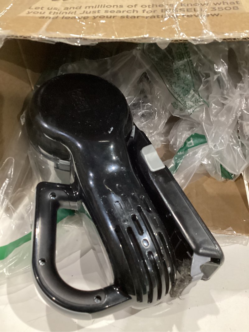 Condition photo showing As Is for incomplete )))))bissell cleanview compact turbo bagless, corded, compact vacuum, lightweight, scatter-free technology, extension wand, model 3437)