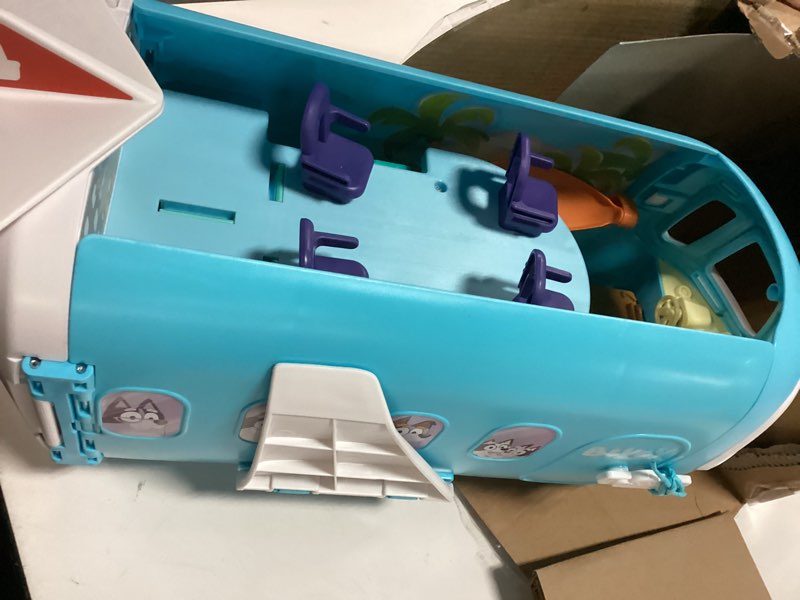 Condition photo showing Good Condition for Bluey 3-in-1 Transforming Airplane Toys for Kids Playset, Turns into Resort & Boat, Airplane Toys for Kids 5-8 Includes Exclusive Captain Figure