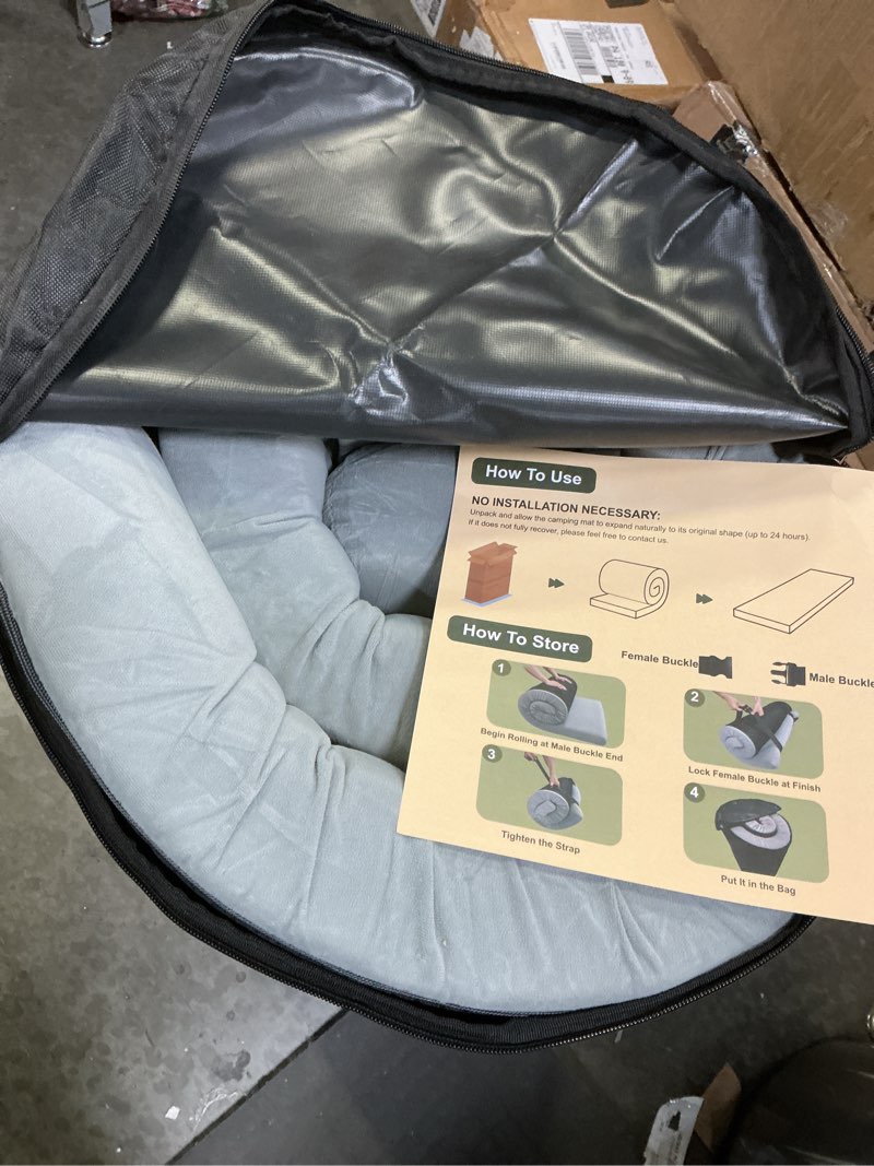 Condition photo showing Good Condition for 3.5" Extra Thick Foam Camping Mattress, Waterproof Cover & Travel Bag, Portable Sleeping Pad for Car/Tent/Cot/SUV/Trunk/Floor/Guest Bed Single(75"X 30" X 3.5")