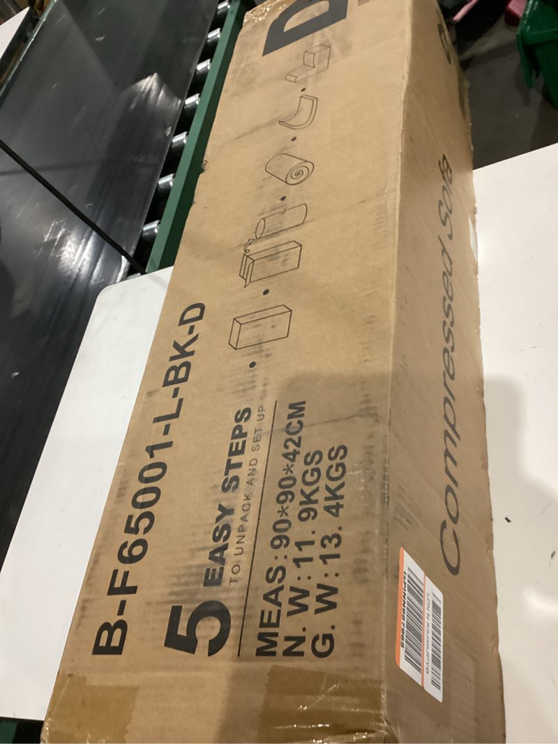 Condition photo showing New/Like New for Novilla 106\\\" Modular Sectional Sofa, Modern Cloud Sectional Couch with Smarts Coil® Support, U-Shape Boneless Couch for Living Room Apartments Bedroom, No Assembly Required (3 Seater + 2 Ottoman) Black 3 Seater + 2 Ottoman