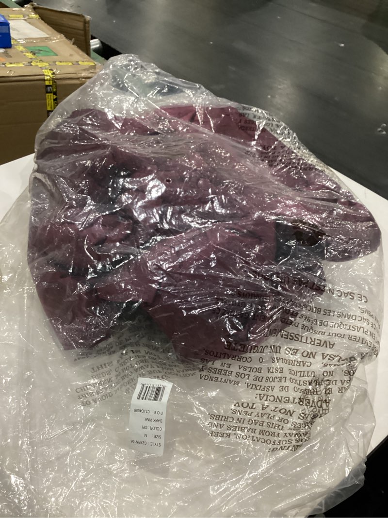 Condition photo showing Good Condition for Champion womens Satin Quilted Puffer Vest With Stand Collar Medium Dark Pink