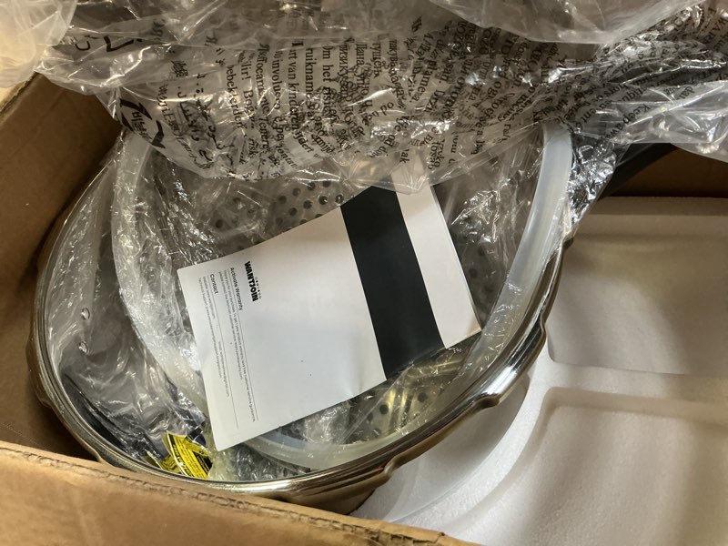 Condition photo showing New/Like New for WantJoin Stainless Steel Pressure Cooker, Spring Valve Safeguard Devices, Gas Stove Eletric Stove Cooking (14qt) 14 Quarts