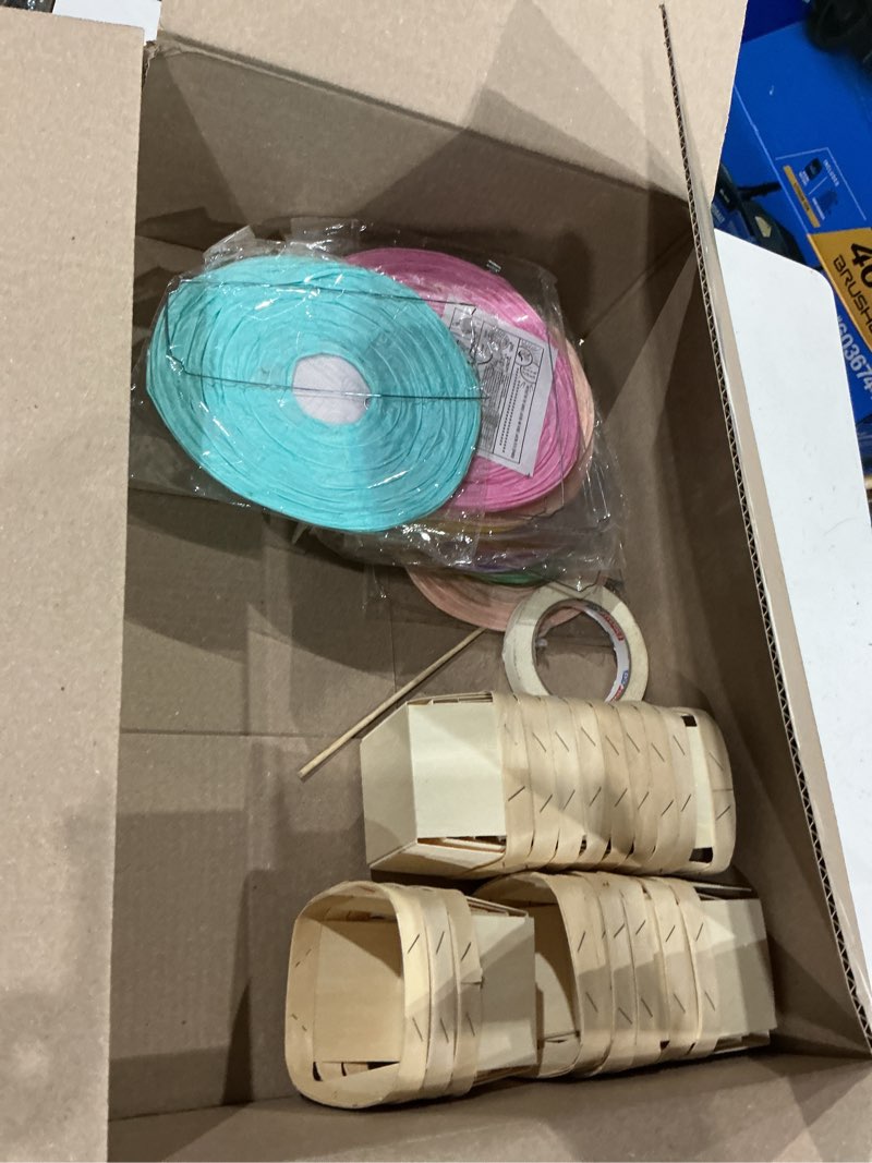 Condition photo showing As Is for namalu 24 set hot air balloon table centerpieces baby shower party decoration paper lanterns with wooden basket sticks for summer birthday school diy craft(macaron)