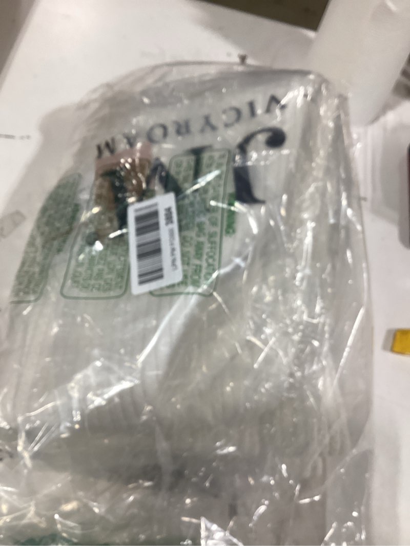 Condition photo showing Good Condition for Large Woven Laundry Basket Hamper,60L Cotton Rope Storage Bin for Blankets,Toys and Clothes,Decorative Tall Nursery Hamper for Living Room,Baby Nursery,Bathroom and Bedroom,White White 60L