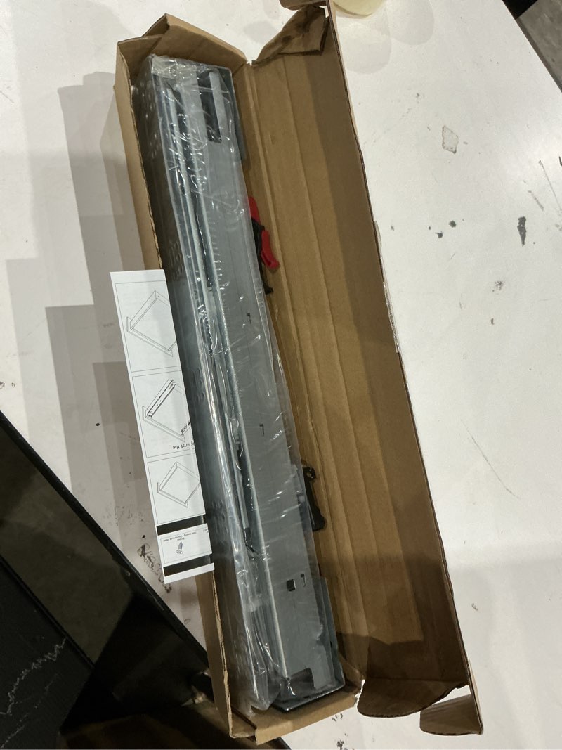Condition photo showing Good Condition for soft close bottom mount drawer slides 18 inch rails with rear mounting bracket locking devices screws for face frame or frameless application?18 inch, 1 pair? 18 inch 1 pair