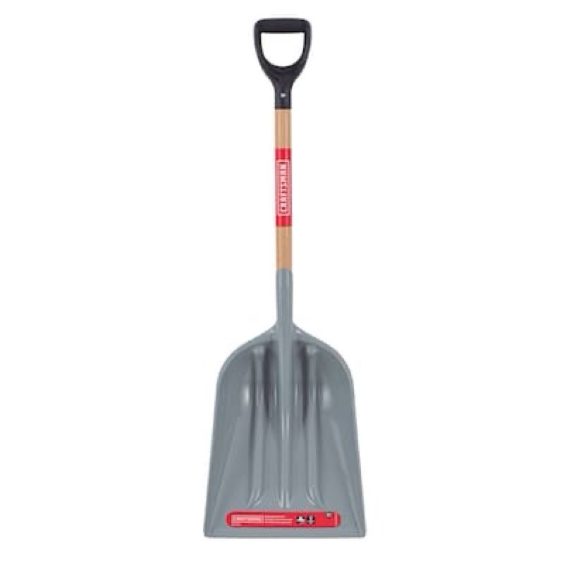 craftsman 27-in wood d handle scoop
