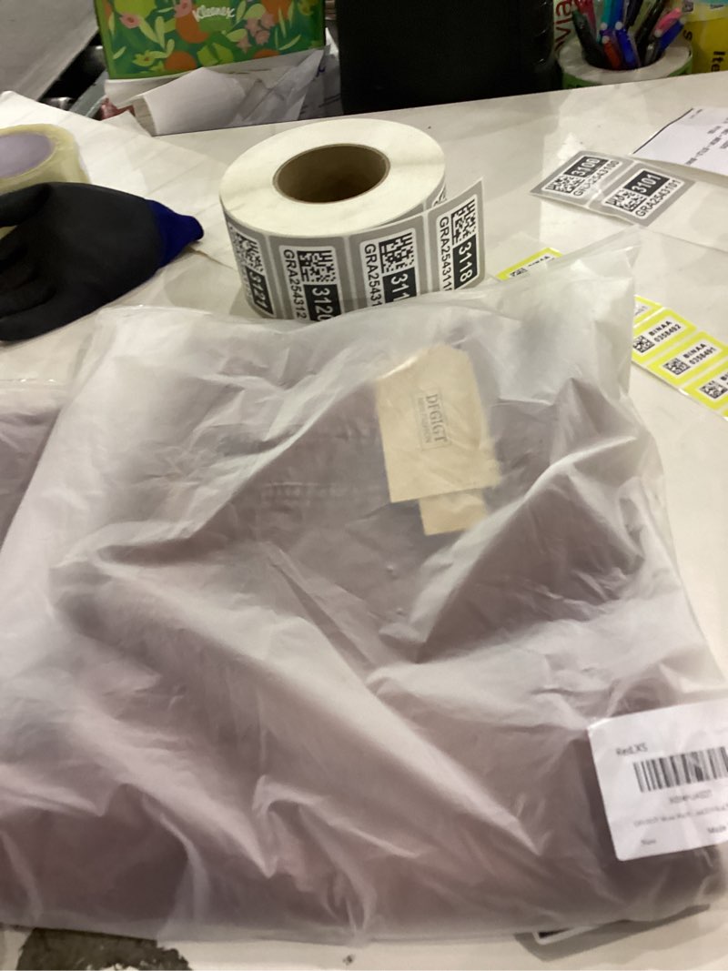 Condition photo showing New/Like New for Men's Baggy Hip Hop Jeans Wide Leg Skater Denim Pants Casual Loose Fit Long Trousers Streetwear B10 Red X-Small