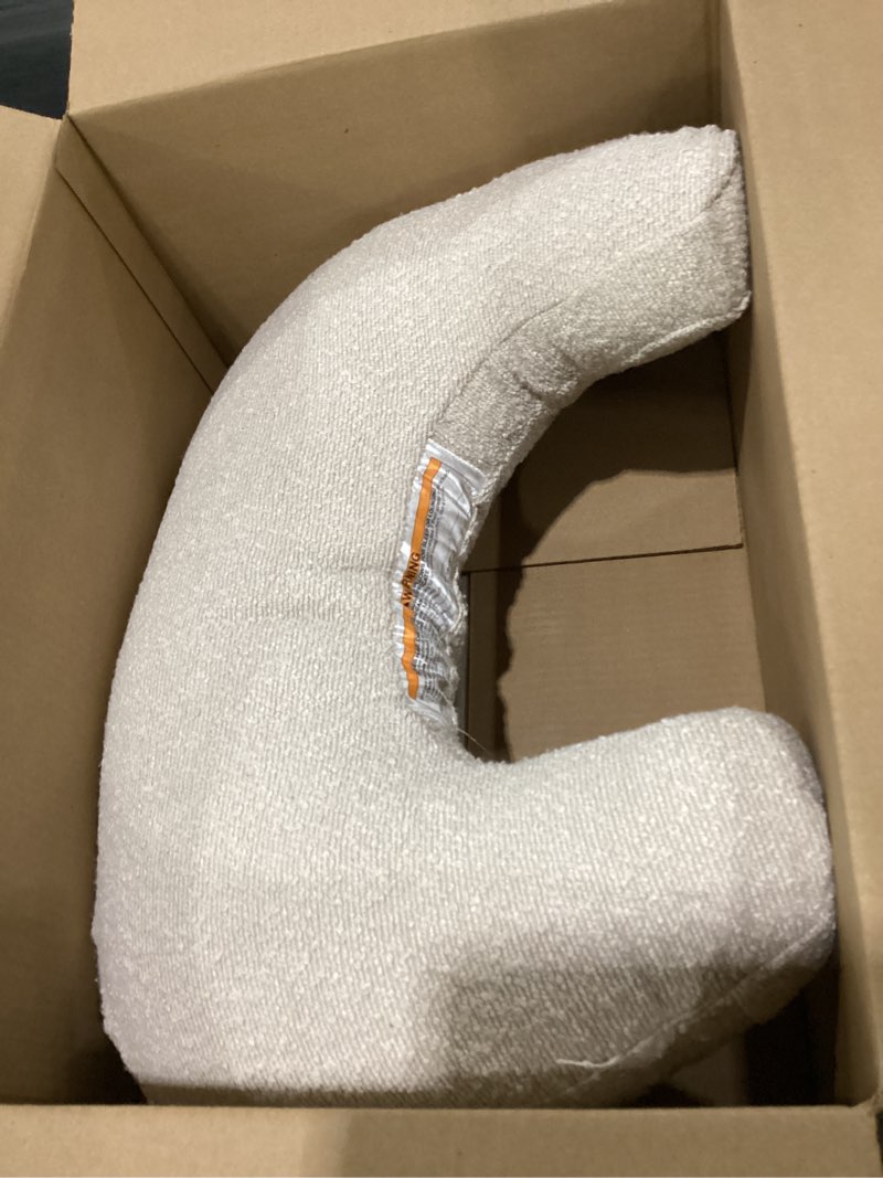 Condition photo showing Good Condition for boppy nursing pillow - ergonomic bottle & breastfeeding pillow with high, firm, large area, water-repellent cushion with washable cover; baby safety alliance verified - oatmeal boucle new nursing pillow luxe - oatmeal boucle