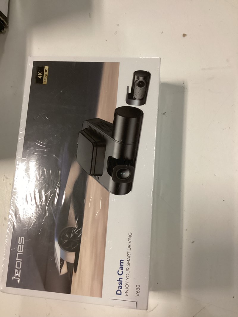 Condition photo showing New/Like New for 4k 3 channel dash cam front and rear, dash camera for cars, starvis 2 sensor dash camera with hdr night vision, 24h parking mode car camera with gps, loop recording black 630