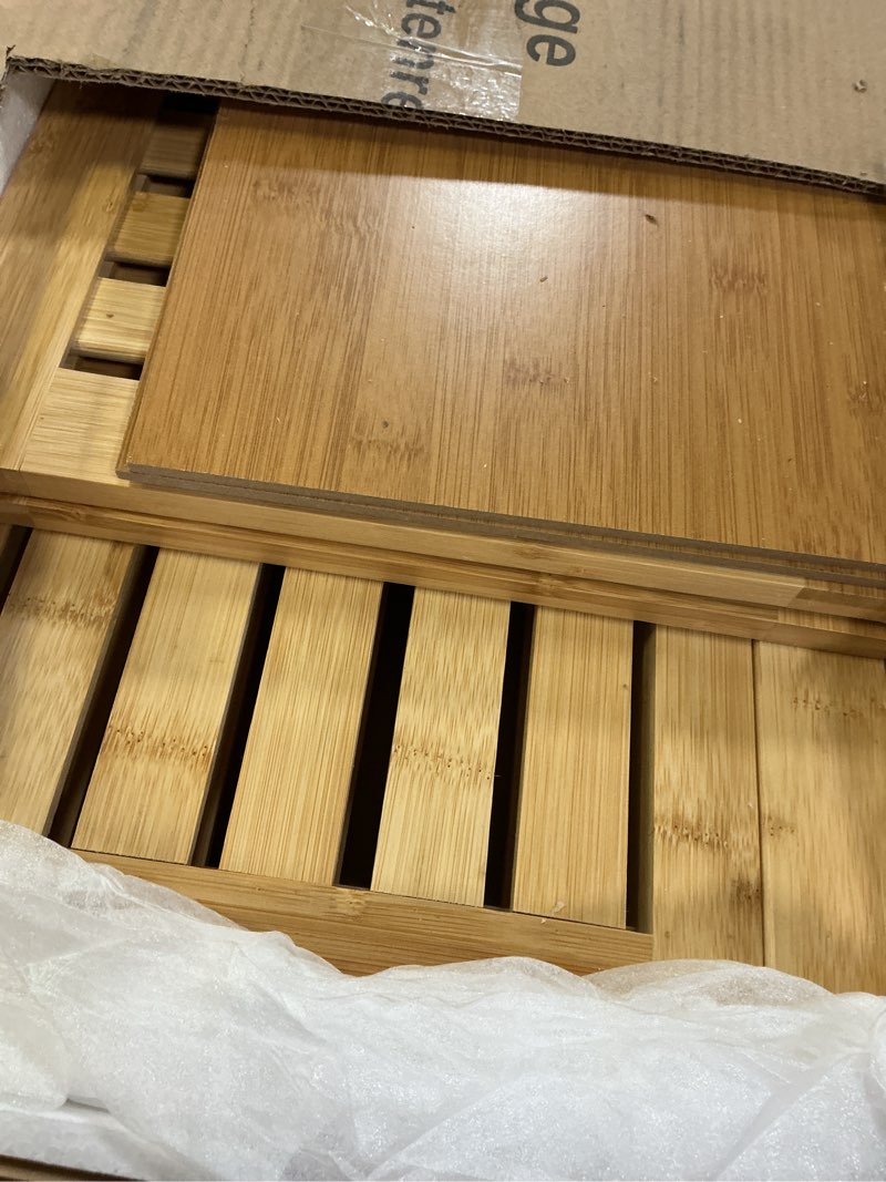 Condition photo showing Good Condition for viagdo over the toilet storage cabinet, tall bathroom cabinet organizer with cupboard and adjustable shelves, freestanding toilet shelf space saver rack stand for laundry room, balcony, bamboo natural