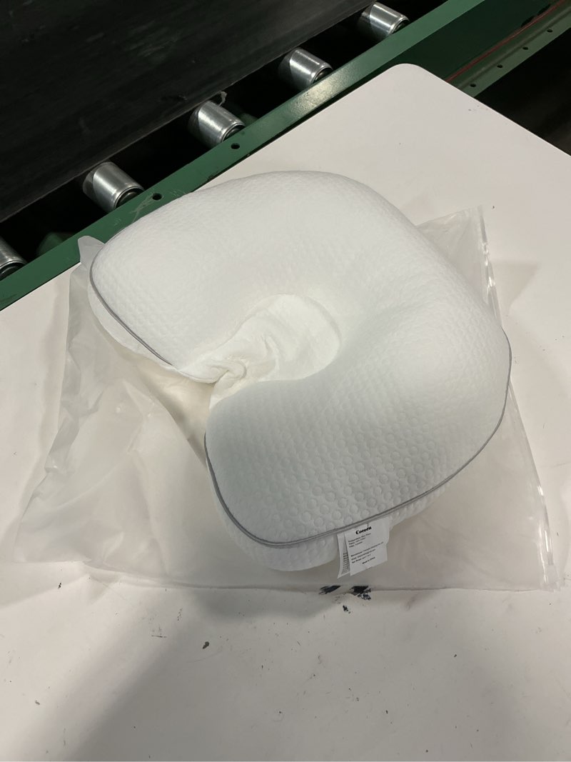 Condition photo showing New/Like New for baby head pillow, soft neck support for car seat stroller, white | baby head & neck support pillow for newborn, car seat stroller & bassinet, white
