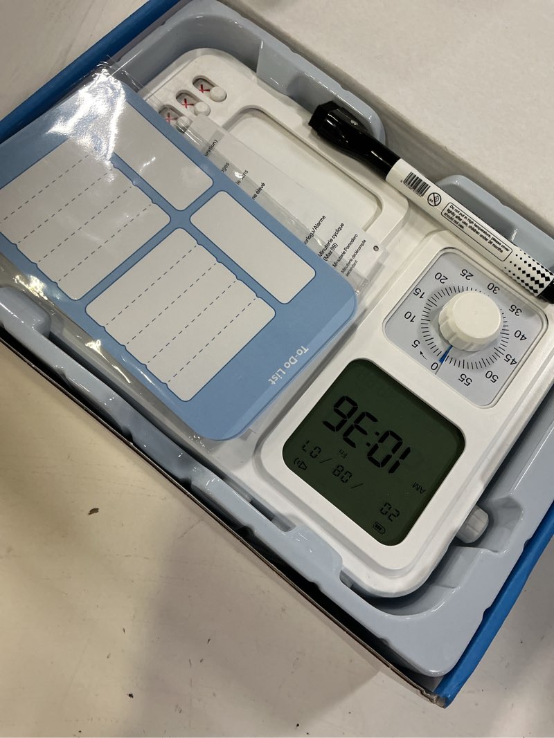 Condition photo showing Good Condition for 3-in-1 visual timer & adhd tool for kids|adults, task timer with chore chart board, visual schedule for kids with autism, daily checklist for home, school, classroom, desk white
