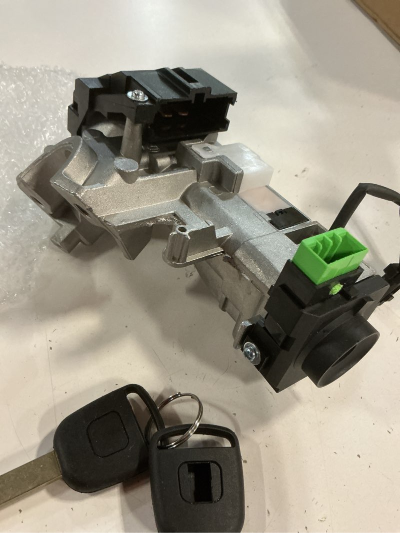 Condition photo showing As Is for dasbecan ignition switch lock cylinder assembly compatible with honda accord 2008-2011, crv 2007-2010, fit 09-11, odyssey 09-11, civic 06-11, replace# 06350-saa-g30 35100-sda-a71 (with chip id46 keys) chip id46 assembly