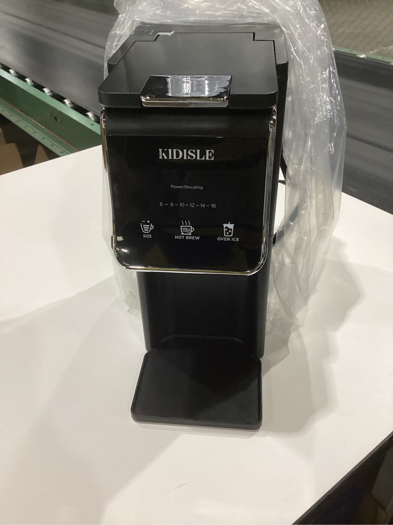 Condition photo showing As Is for Coffee Maker Hot & Iced With Bold Setting,Single Serve Coffee Maker For K Cup And Grounds,52 Oz Removable Water Tank,6-14 Oz Brew Sizes,One Cup Kcup Coffee Machine With Reusable Filter,(Black), NOT TESTED