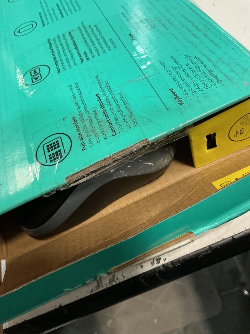 Condition photo showing New/Like New for logitech mk270 wireless keyboard and mouse combo for windows, 2.4 ghz wireless, compact mouse, 8 multimedia and shortcut keys, 2-year battery life, for pc, laptop - black black 1 pack combo