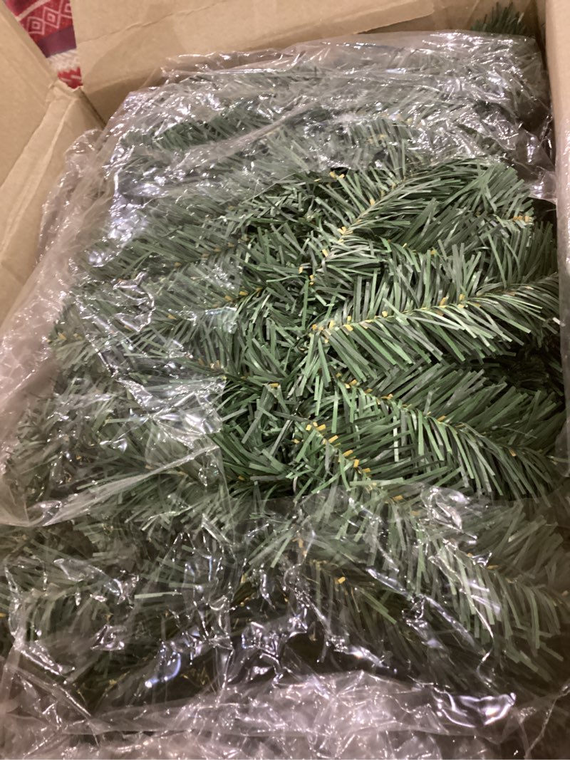 Yunlly 4 Set 9 ft Prelit Christmas Garland with Timer Xmas Artificial Pine Garlands with 8 Mode Stri