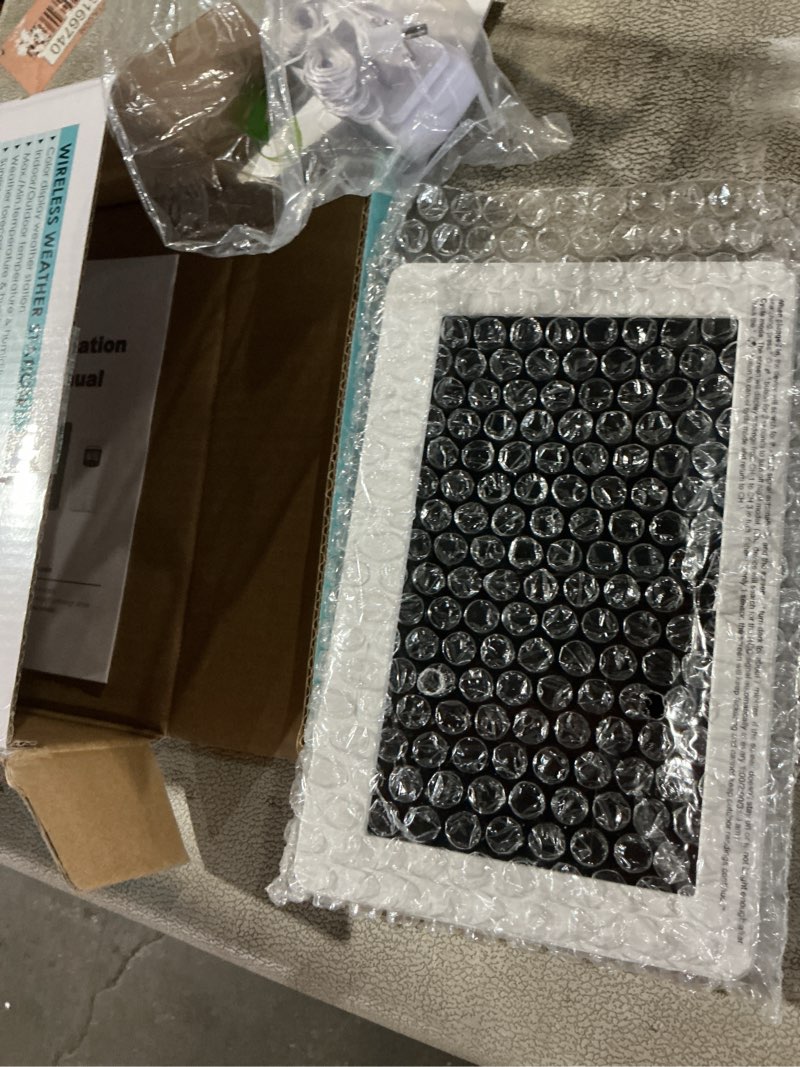 Condition photo showing Good Condition for Weather Station Wireless Indoor Outdoor Thermometer, 7.5" VA Display with Remote Sensor, Home Weather Station with Weather Forecast, Temperature, Humidity, Atomic Clock, White