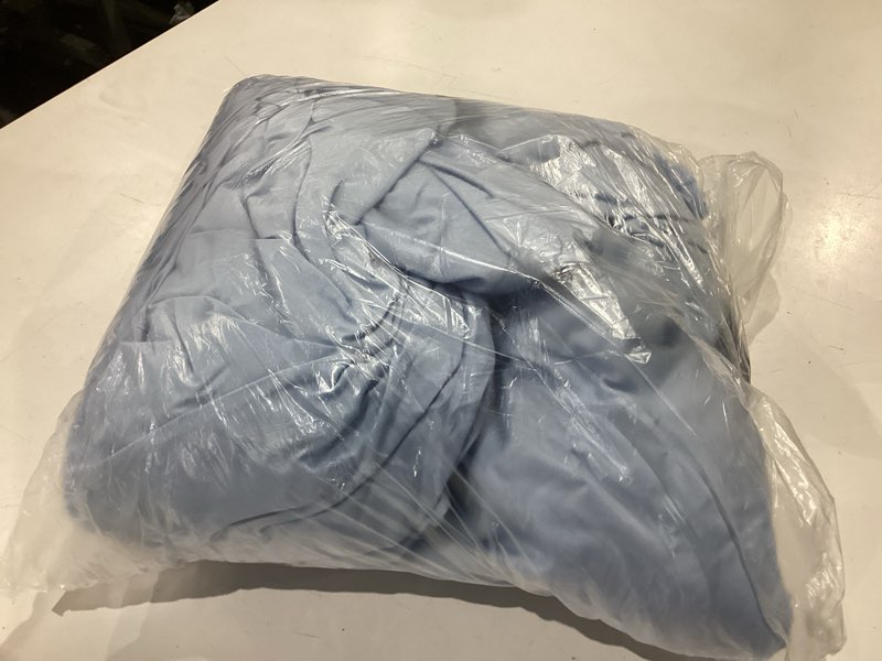 Condition photo showing As Is for twin size 3 piece sheet set - comfy breathable & cooling sheets - hotel luxury bed sheets for women & men - deep pockets, easy-fit, extra soft & wrinkle free sheets - sky blue oeko-tex bed sheet set 24 - sky blue twin