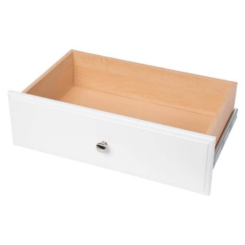 8 in. H x 24 in. W White Wood Drawer