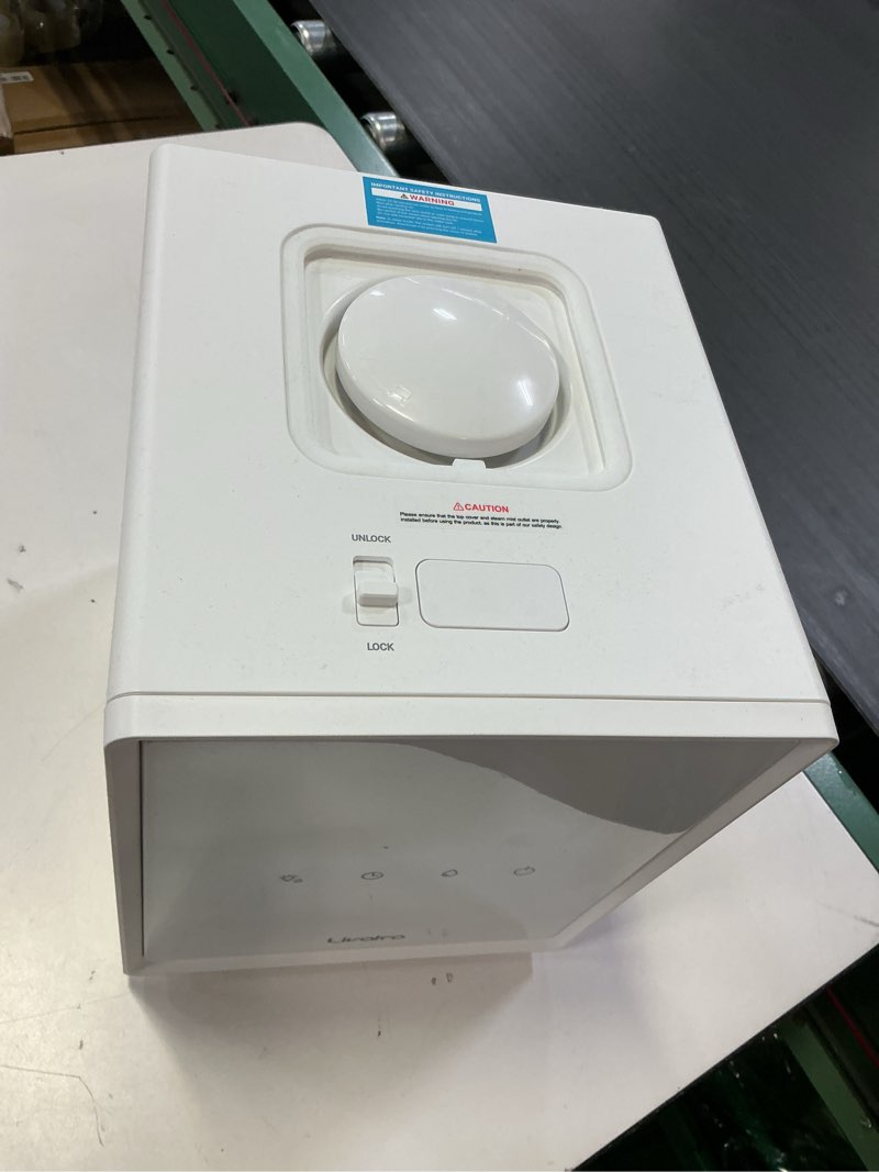 Condition photo showing As Is for Stainless Steel Humidifier, 3L Warm Mist Humidifier, Easy Clean with Warm Steam Humidifier, Healthy Air Mist Humidifiers for Bedroom Living Room, with Sleep Mode and Auto-off Setting 3LWhite