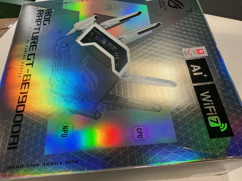 Condition photo showing New/Like New for asus gt-be19000ai tri-band wifi 7 (802.11be) ai gaming router, 320mhz bandwidth & 4096-qam, mlo, dual 10g ports, ai game boost, gaming network, aura rgb, aimesh support, guest network pro