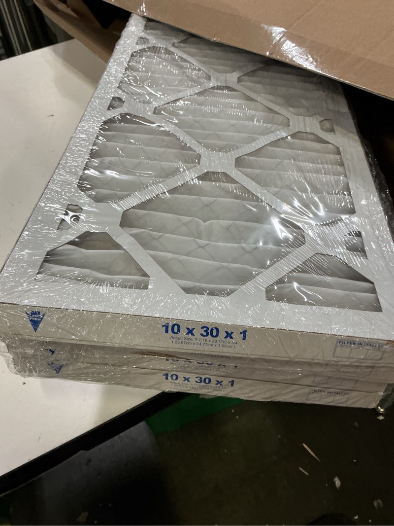 Condition photo showing New/Like New for bnx trufilter 10x30x1 air filter merv 11 (4-pack) - made in usa - allergen defense electrostatic pleated air conditioner hvac ac furnace filters for allergies, dust, pet, smoke, allergy mpr 1200 fpr 7 10x30x1 4-pack