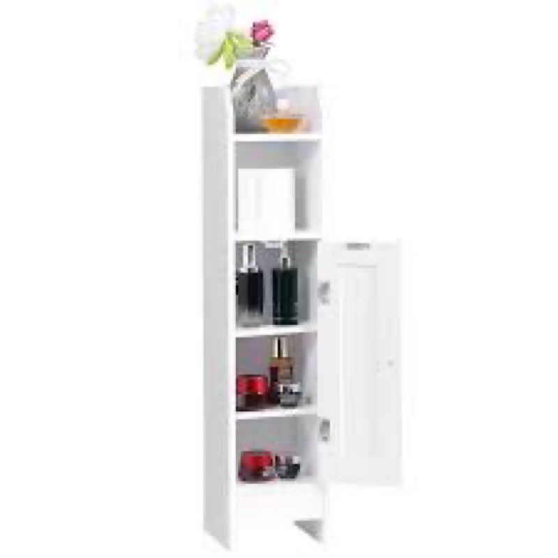 Towel Storage Rack for Bathroom Corner Floor Cabinet for White Paper Holder