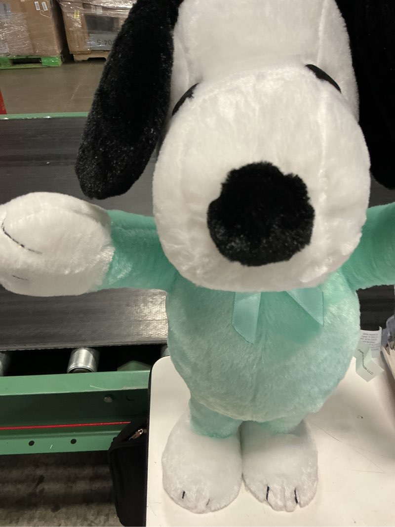 Condition photo showing New/Like New for gemmy snoopy easter greeter plush toy, multi