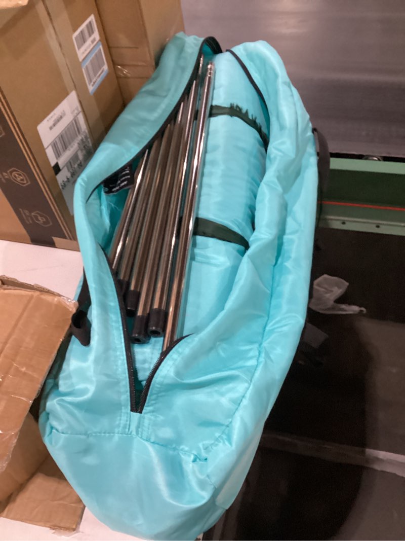 Condition photo showing New/Like New for Twin Bed Canopy Portable Blackout Bed Tent Privacy Tent for Adult Indoor Sleeping with 3 Doors, Storage Bag, Teal Teal 41.3"W x 78.7"L (Pack of 1)