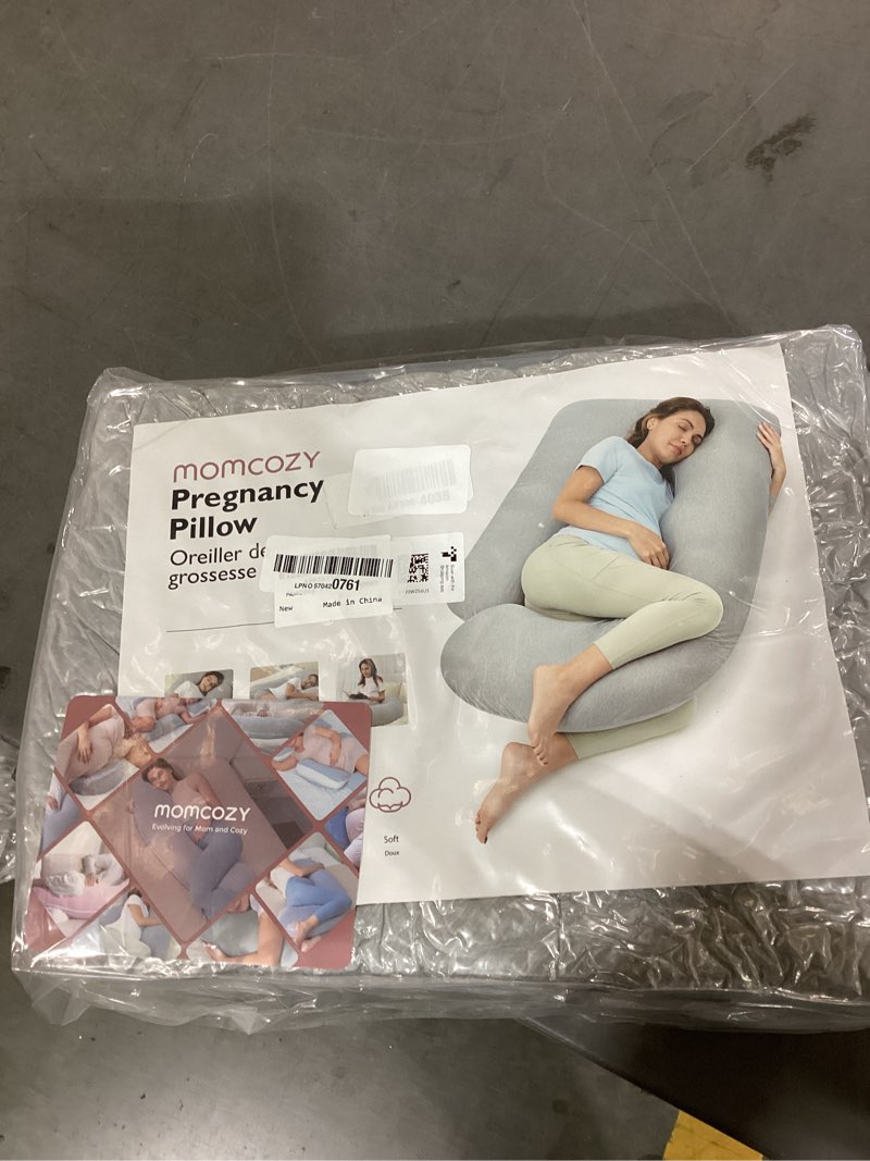 Condition photo showing New/Like New for momcozy pregnancy pillows with cooling cover, u-shaped full body maternity pillow for side sleepers 57 inch - support for back, hip, belly, legs for pregnant women