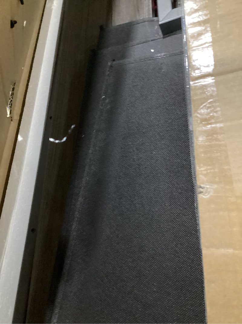 Condition photo showing As Is for huuger gaming desk with 6 drawers, computer desk with led lights power outlets and type-c, 39 inch office desk with storage, monitor stand, writing desk work desk for home office, bedroom, study, grey 39 inch grey