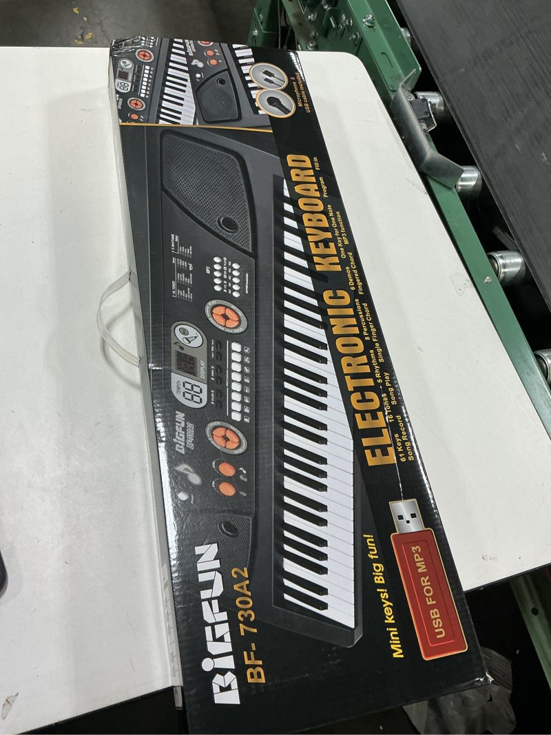 Condition photo showing New/Like New for 61 Key Upgrade Piano Keyboard for Kids Beginners Electronic Keyboards Pianos with LCD Screen Microphone Musical Instrument Toys for 3 4 5 6 7 8 Year Old Boys Girls Gifts