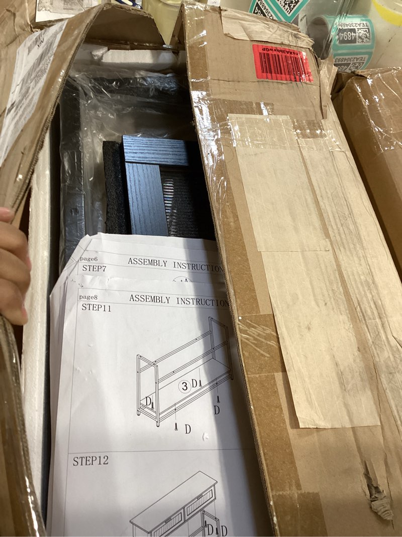 Aetheris 47" Console Table with 2 Drawers, 2 Tier Sofa Table with Storage,Entryway Table, Industrial