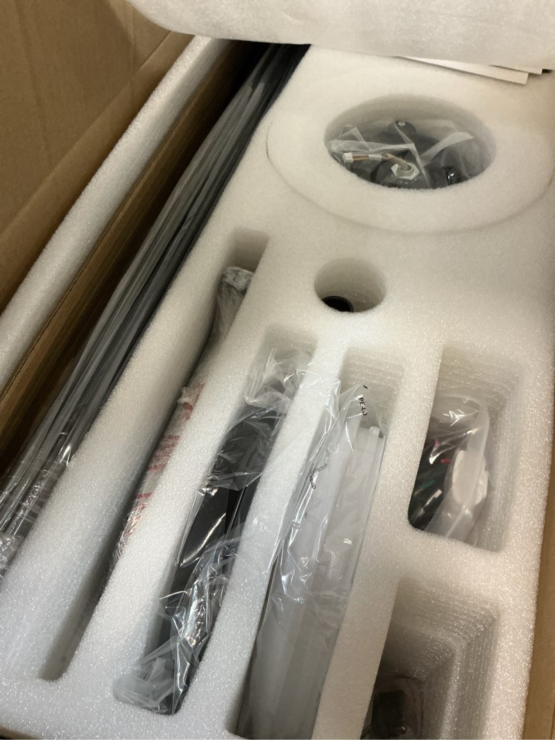 Condition photo showing Good Condition for 72 lnch lndustrial smart celing fan with light and remote control via wifi alexa,large celing fan with 8 black aluminum blades,6 speed noiseless dc motor,indoor outdoor ceiling fans for patio garage matte black 72 inch