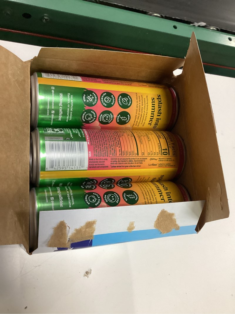 Condition photo showing New/Like New for (bbd:09/2027) bloom nutrition sparkling energy drink - natural caffeine, zero sugar, 180mg caffeine - antioxidant-