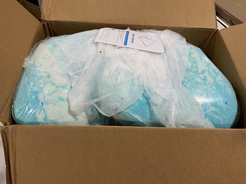 Condition photo showing Good Condition for sweetcrispy memory foam mattress topper full, 3 inch thick gel infused cooling toppers pad for full size bed, sleeper sofa, rv, camper, certipur us certified, ventilated and breathable, blue 3" blue full