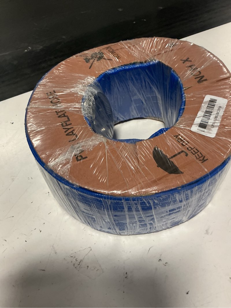 Condition photo showing Good Condition for 2.5 in x 60ft pool backwash hose heavy duty drain discharge double pvc layflat hose with 2 clamps, weatherproof burst resistant for water transfer, sump pump, pool filter, pool drain (18.3m, blue) 2.5 in 60 ft