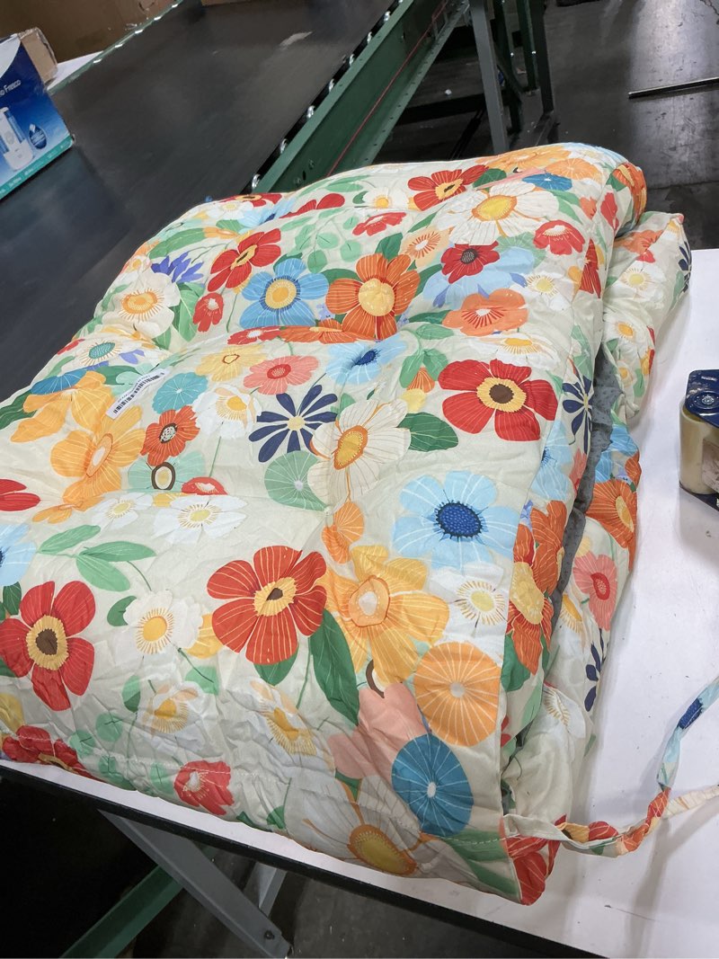 Condition photo showing Good Condition for outdoor chaise lounge chair cushion 75.1 x 22.8 x 4.7 inches 100% waterproof replacement cotton patio pool lounge chair cushion for outdoor furniture with ties, daisy 7# 1 pack