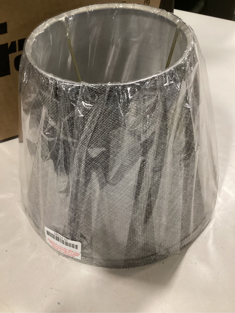 Condition photo showing Good Condition for Aspen Creative 56019, Empire Uno Lamp Shade in Black, 5" Top x 9" Bottom x 7" Slant Height, Slip UNO 33mm