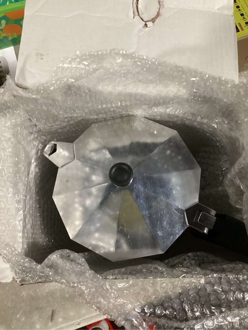 Condition photo showing Good Condition for aluminum 14 cup 700ml moka pot express coffee maker stovetop espresso percolator coffeemaker italian classic style brewing greca cafe mocha machine for cafeteras lover camping travel and home use 24oz silver 14 cup