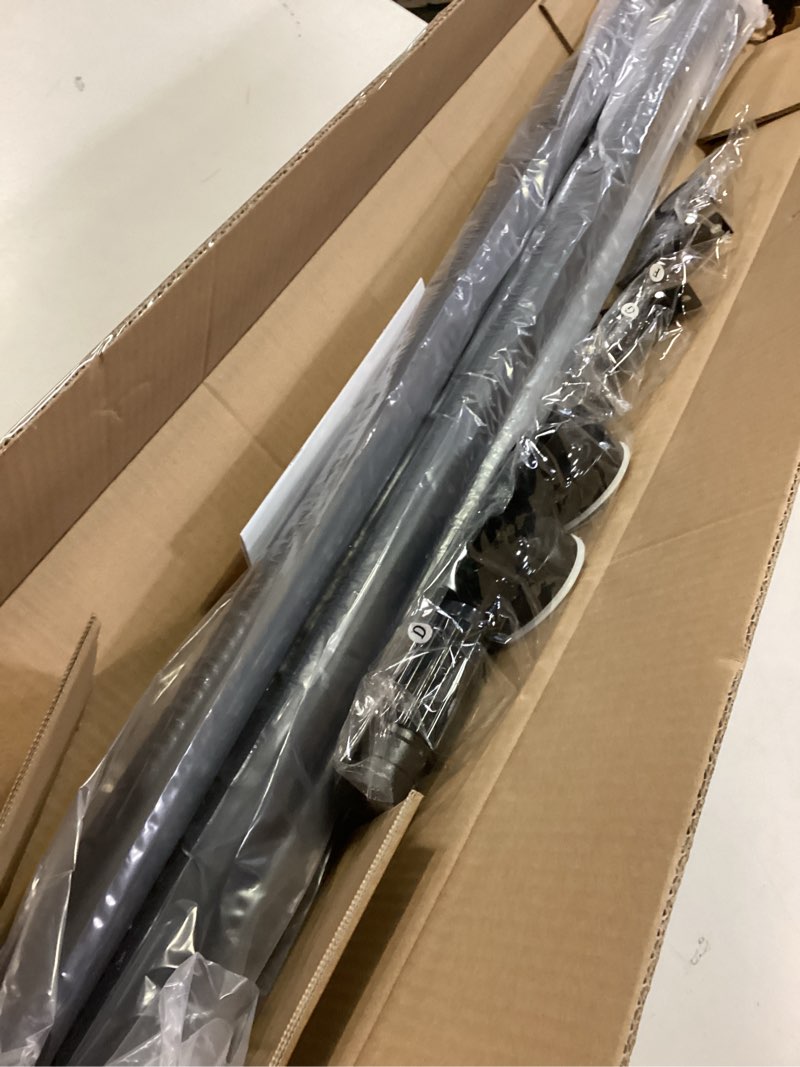 Condition photo showing Good Condition for Tension Curtain Rod 39-173 In, One-Click Telescopic Rod No Drilling, Black Extra Long Outdoor Curtain Rod for Patio Windows, Adjustable Tension Shower Curtain Pole for Bathroom Renter Friendly 39-173 "