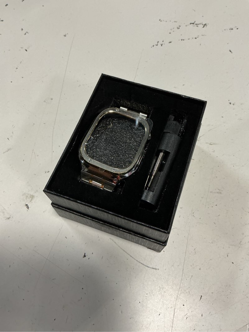 Condition photo showing Good Condition for no tool needed bands compatible with apple watch band 49mm 46mm 45mm 44mm 42mm for men women, detachable metal strap for iwatch ultra 3/2/1 series 11 10 9 8 7 6-1, se (titanium) titanium 49mm/46mm/45mm/44mm/42mm(series 3)