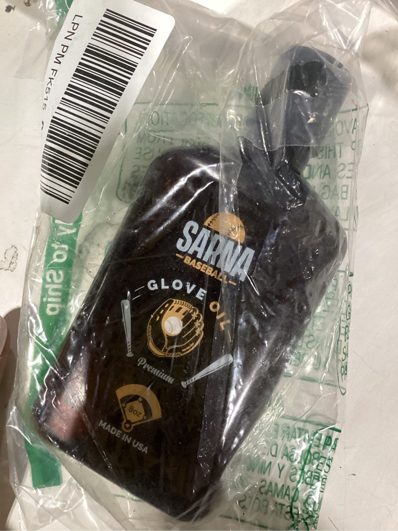 Condition photo showing New/Like New for sarna baseball glove oil for softball & baseball gloves, 8 oz – lanolin-based formula, helps soften leather & prevents cracking – game-ready glove oil to break in gloves 8oz baseball