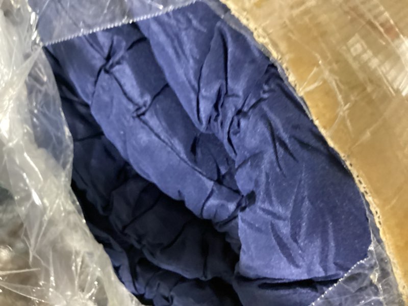 Condition photo showing As Is for duvet cover queen size set - extra soft queen duvet cover 90" x 90" with 2 pillow shams for women, men, kids & teens - hotel luxury with zipper closures & ties - comfy, cozy & breathable (navy blue) 25 - navy blue (no comforter) queen (90x90)